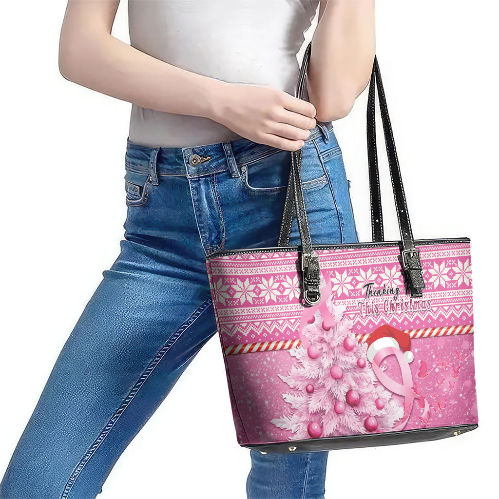 Australia Breast Cancer Awareness Month Leather Tote Bag Thinking Pink This Christmas