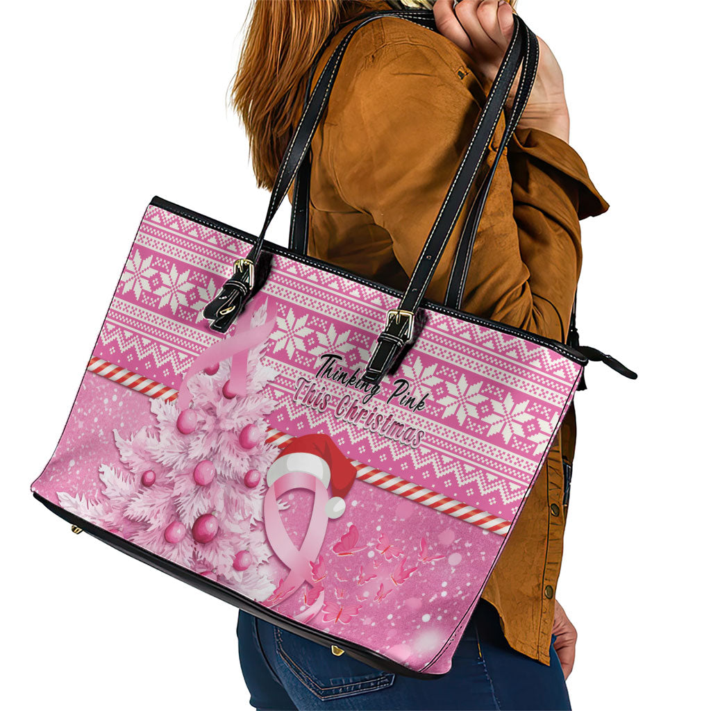 Australia Breast Cancer Awareness Month Leather Tote Bag Thinking Pink This Christmas