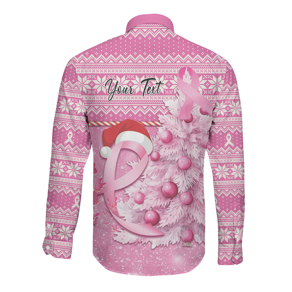 Personalised Australia Breast Cancer Awareness Month Long Sleeve Button Shirt Thinking Pink This Christmas