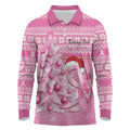 Personalised Australia Breast Cancer Awareness Month Long Sleeve Polo Shirt Thinking Pink This Christmas
