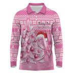 Personalised Australia Breast Cancer Awareness Month Long Sleeve Polo Shirt Thinking Pink This Christmas