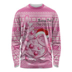 Personalised Australia Breast Cancer Awareness Month Long Sleeve Shirt Thinking Pink This Christmas