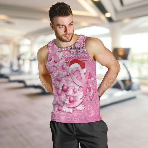 Personalised Australia Breast Cancer Awareness Month Men Tank Top Thinking Pink This Christmas