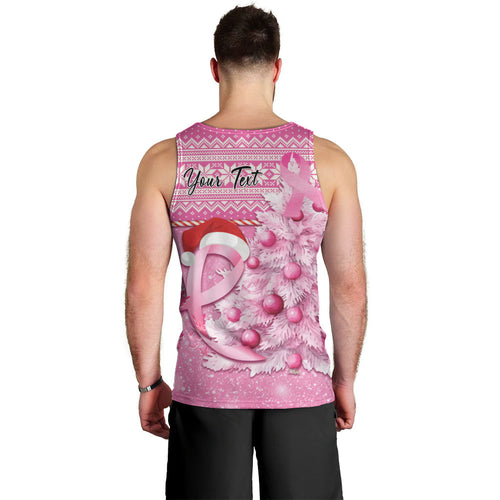 Personalised Australia Breast Cancer Awareness Month Men Tank Top Thinking Pink This Christmas