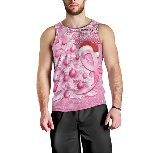 Personalised Australia Breast Cancer Awareness Month Men Tank Top Thinking Pink This Christmas