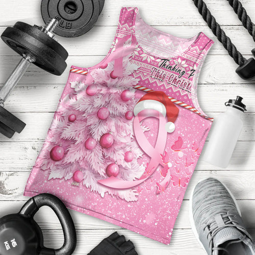 Personalised Australia Breast Cancer Awareness Month Men Tank Top Thinking Pink This Christmas