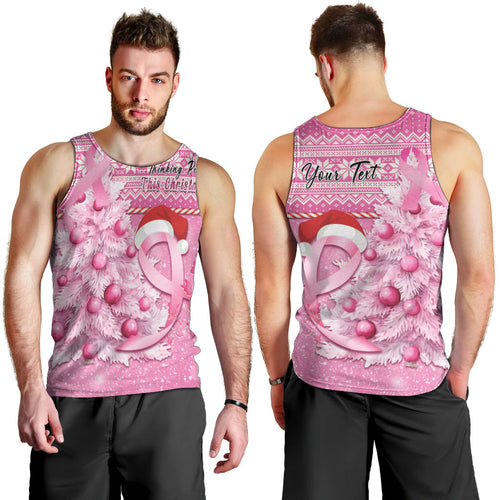 Personalised Australia Breast Cancer Awareness Month Men Tank Top Thinking Pink This Christmas