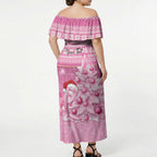 Personalised Australia Breast Cancer Awareness Month Off Shoulder Maxi Dress Thinking Pink This Christmas