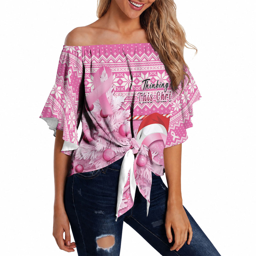 Personalised Australia Breast Cancer Awareness Month Off Shoulder Wrap Waist Top Thinking Pink This Christmas