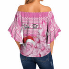 Personalised Australia Breast Cancer Awareness Month Off Shoulder Wrap Waist Top Thinking Pink This Christmas
