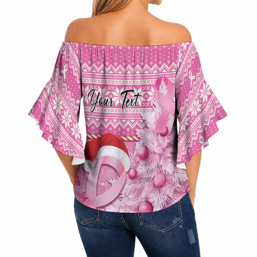 Personalised Australia Breast Cancer Awareness Month Off Shoulder Wrap Waist Top Thinking Pink This Christmas