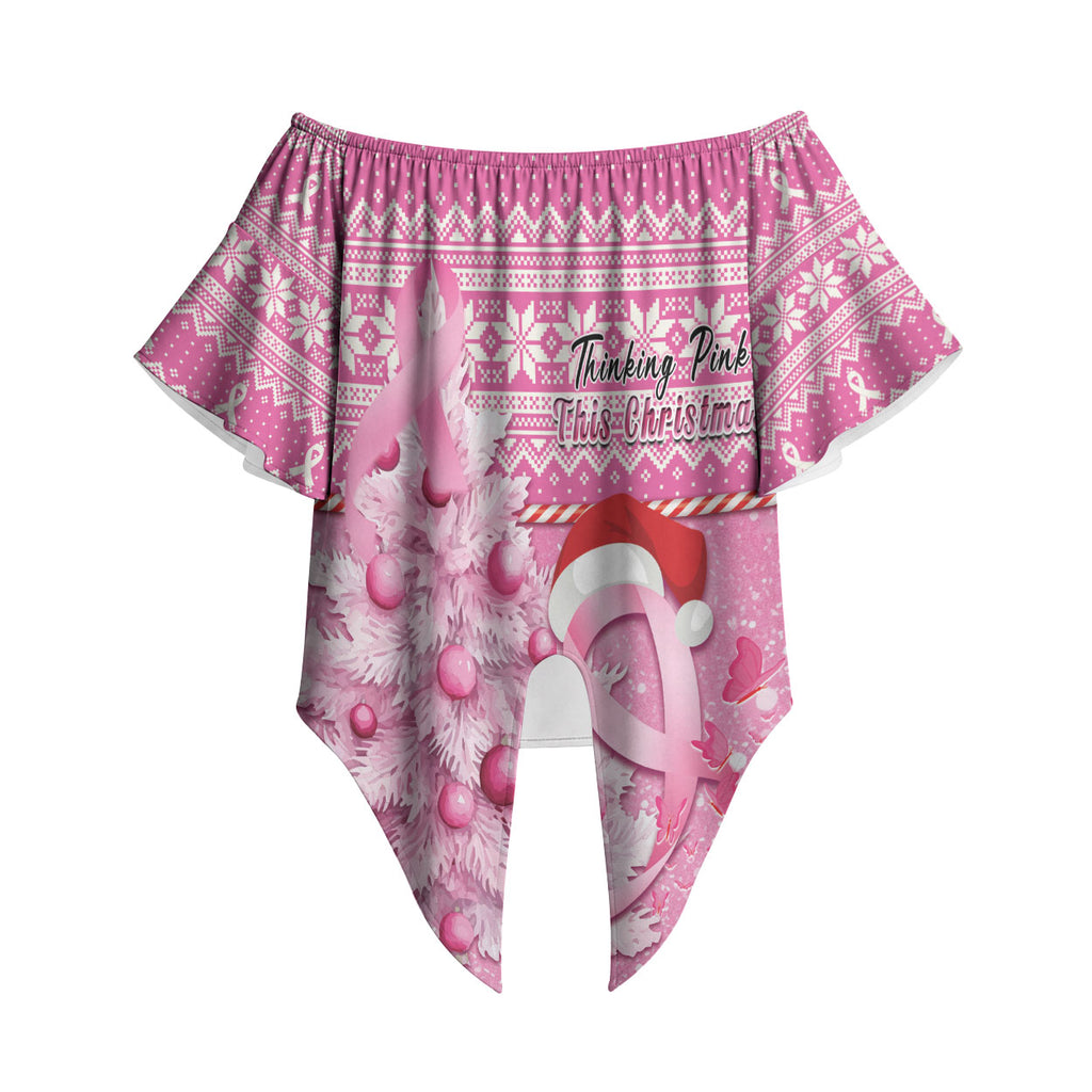 Personalised Australia Breast Cancer Awareness Month Off Shoulder Wrap Waist Top Thinking Pink This Christmas
