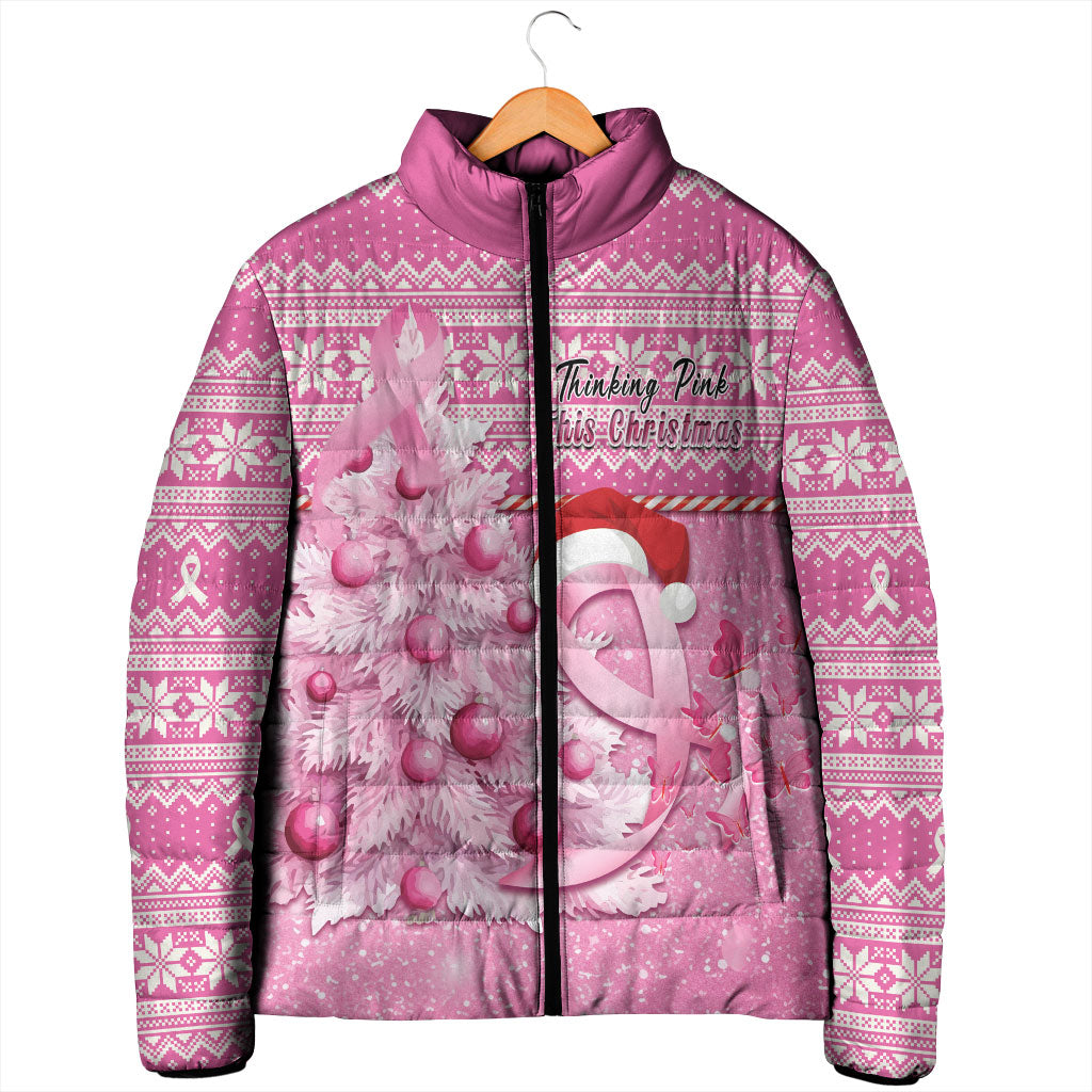 Personalised Australia Breast Cancer Awareness Month Padded Jacket Thinking Pink This Christmas