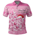 Personalised Australia Breast Cancer Awareness Month Polo Shirt Thinking Pink This Christmas
