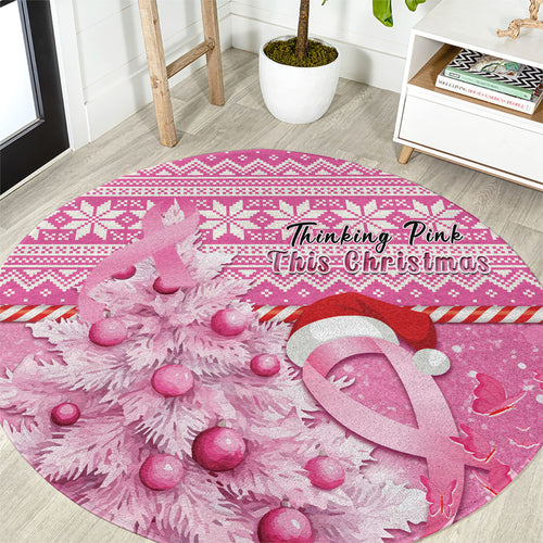 Australia Breast Cancer Awareness Month Round Carpet Thinking Pink This Christmas