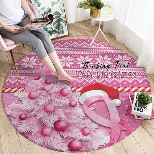 Australia Breast Cancer Awareness Month Round Carpet Thinking Pink This Christmas