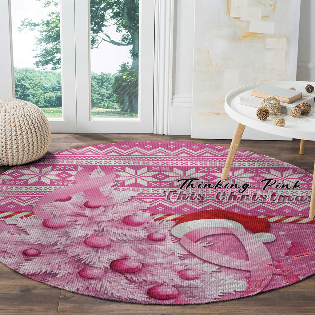Australia Breast Cancer Awareness Month Round Carpet Thinking Pink This Christmas