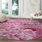 Australia Breast Cancer Awareness Month Round Carpet Thinking Pink This Christmas