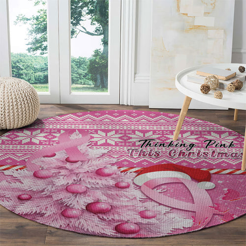 Australia Breast Cancer Awareness Month Round Carpet Thinking Pink This Christmas