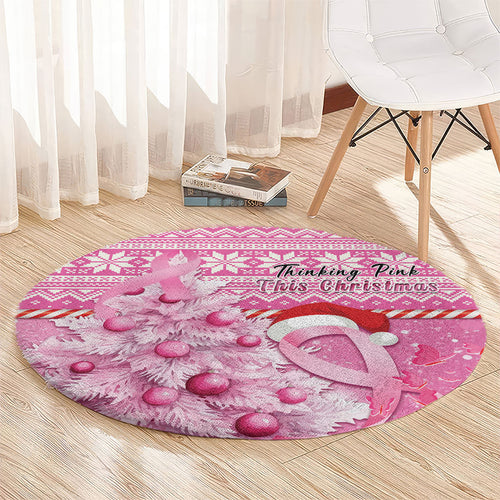 Australia Breast Cancer Awareness Month Round Carpet Thinking Pink This Christmas