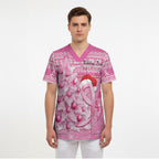 Personalised Australia Breast Cancer Awareness Month Scrub Top Thinking Pink This Christmas
