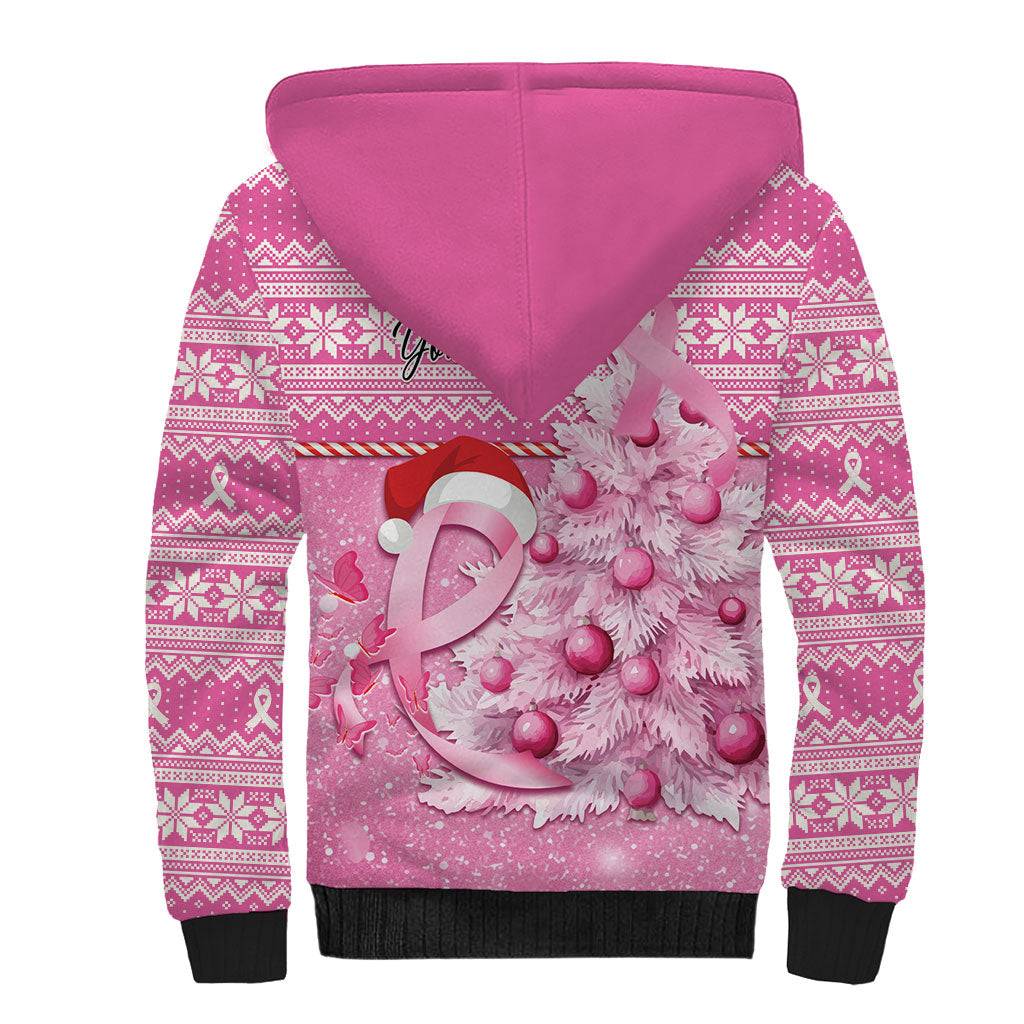 Personalised Australia Breast Cancer Awareness Month Sherpa Hoodie Thinking Pink This Christmas