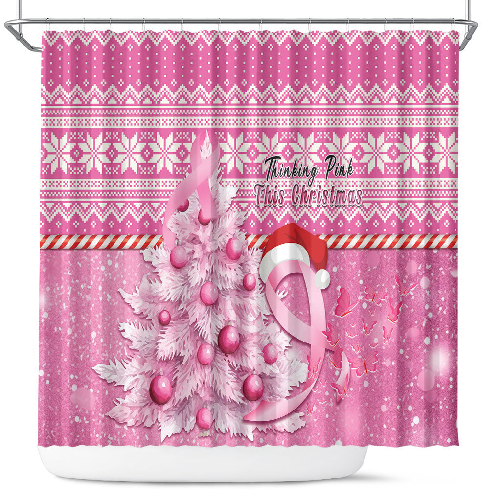 Australia Breast Cancer Awareness Month Shower Curtain Thinking Pink This Christmas