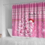 Australia Breast Cancer Awareness Month Shower Curtain Thinking Pink This Christmas
