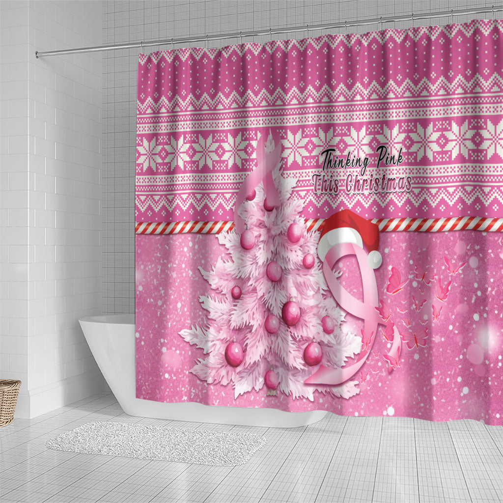 Australia Breast Cancer Awareness Month Shower Curtain Thinking Pink This Christmas