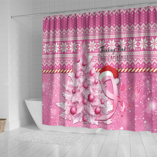 Australia Breast Cancer Awareness Month Shower Curtain Thinking Pink This Christmas