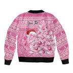 Personalised Australia Breast Cancer Awareness Month Sleeve Zip Bomber Jacket Thinking Pink This Christmas