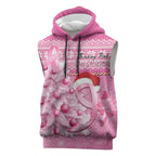 Personalised Australia Breast Cancer Awareness Month Sleeveless Hoodie Thinking Pink This Christmas