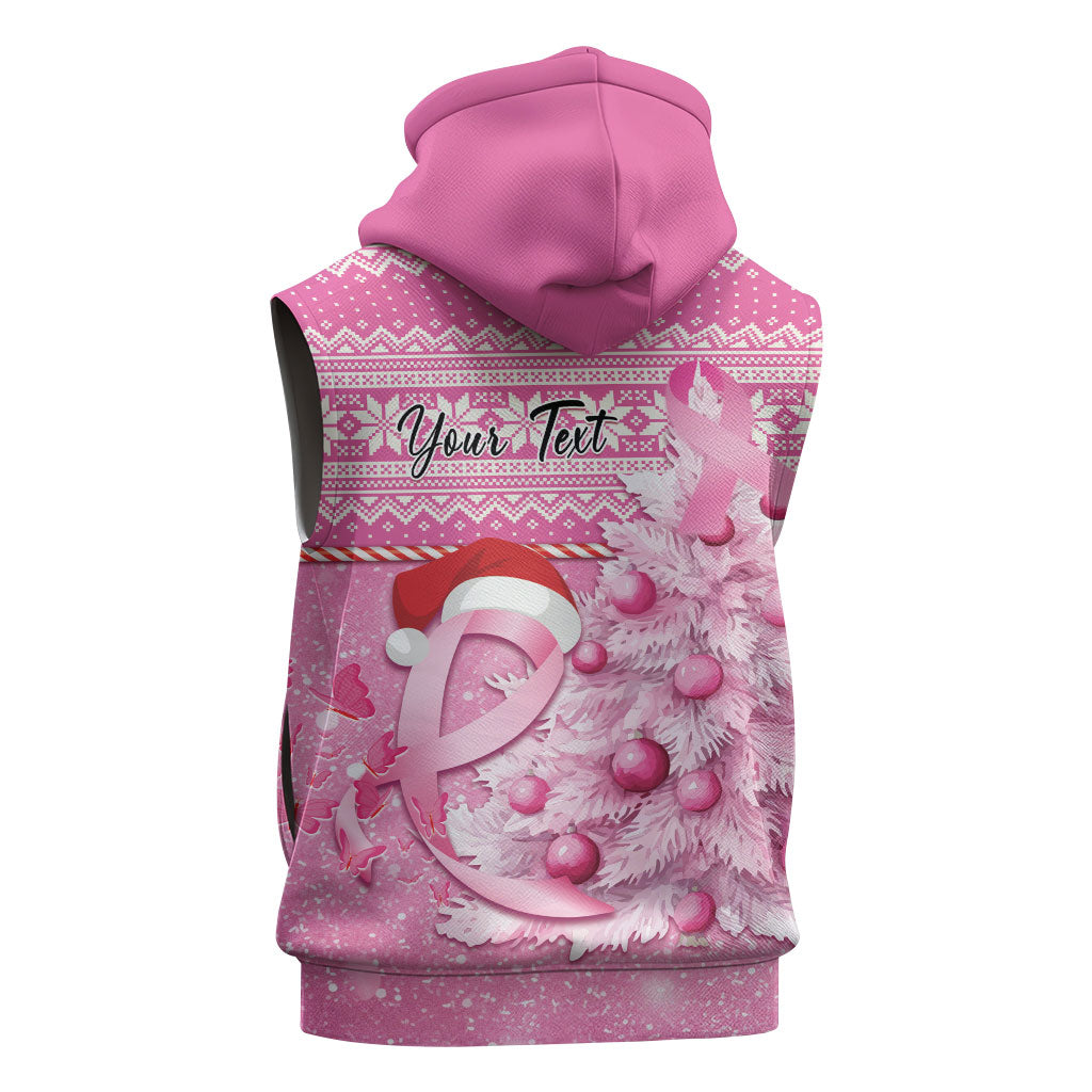 Personalised Australia Breast Cancer Awareness Month Sleeveless Hoodie Thinking Pink This Christmas