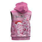 Personalised Australia Breast Cancer Awareness Month Sleeveless Hoodie Thinking Pink This Christmas