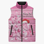 Personalised Australia Breast Cancer Awareness Month Sleeveless Puffer Jacket Thinking Pink This Christmas