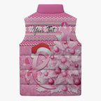 Personalised Australia Breast Cancer Awareness Month Sleeveless Puffer Jacket Thinking Pink This Christmas