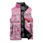 Personalised Australia Breast Cancer Awareness Month Sleeveless Puffer Jacket Thinking Pink This Christmas