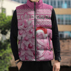 Personalised Australia Breast Cancer Awareness Month Sleeveless Puffer Jacket Thinking Pink This Christmas