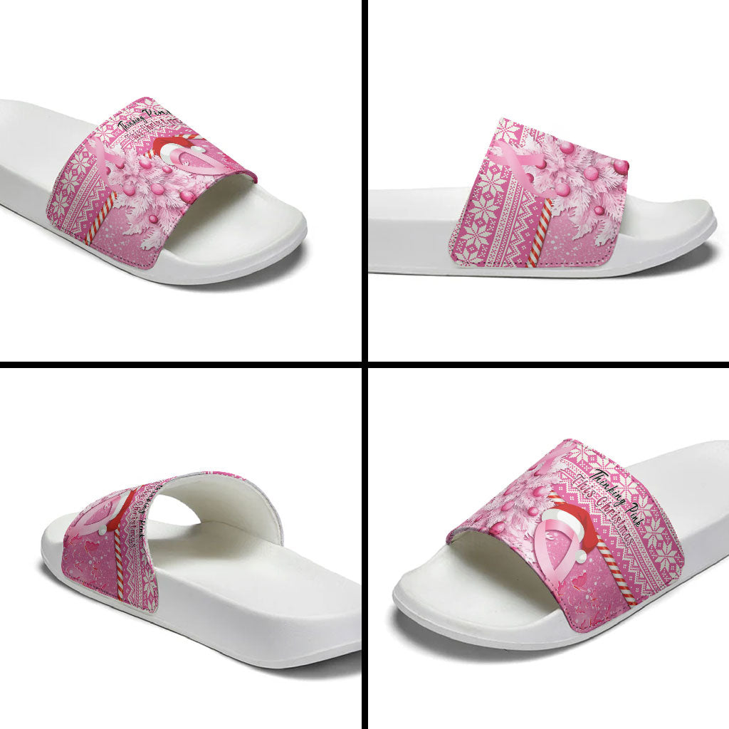 Australia Breast Cancer Awareness Month Slide Sandals Thinking Pink This Christmas