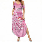Personalised Australia Breast Cancer Awareness Month Summer Maxi Dress Thinking Pink This Christmas