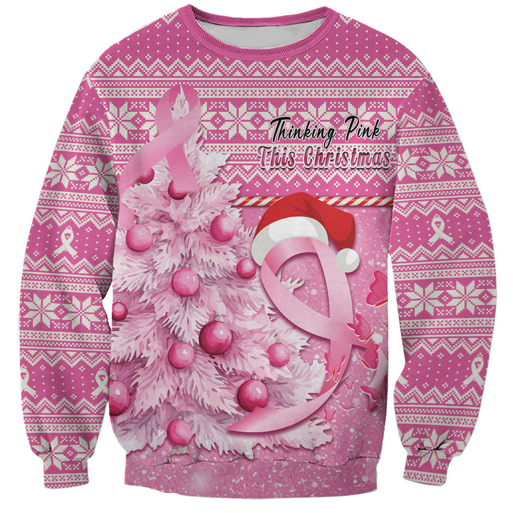 Personalised Australia Breast Cancer Awareness Month Sweatshirt Thinking Pink This Christmas