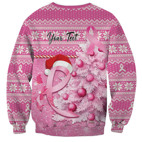 Personalised Australia Breast Cancer Awareness Month Sweatshirt Thinking Pink This Christmas