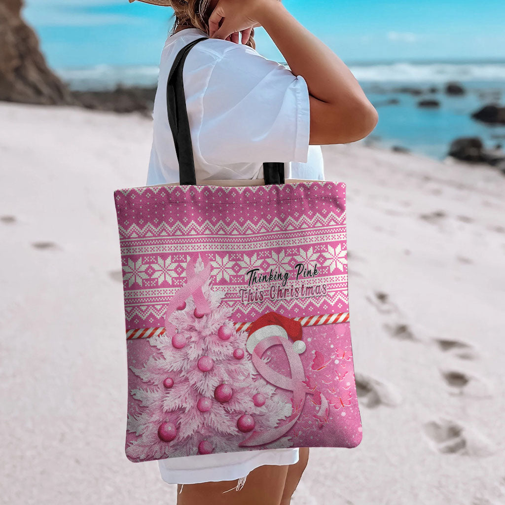 Australia Breast Cancer Awareness Month Tote Bag Thinking Pink This Christmas