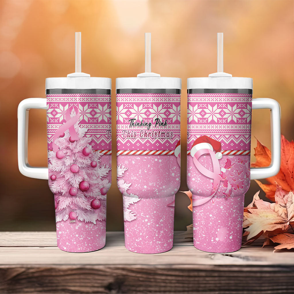 Australia Breast Cancer Awareness Month Tumbler With Handle Thinking Pink This Christmas