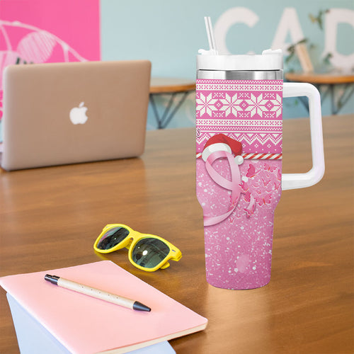 Australia Breast Cancer Awareness Month Tumbler With Handle Thinking Pink This Christmas
