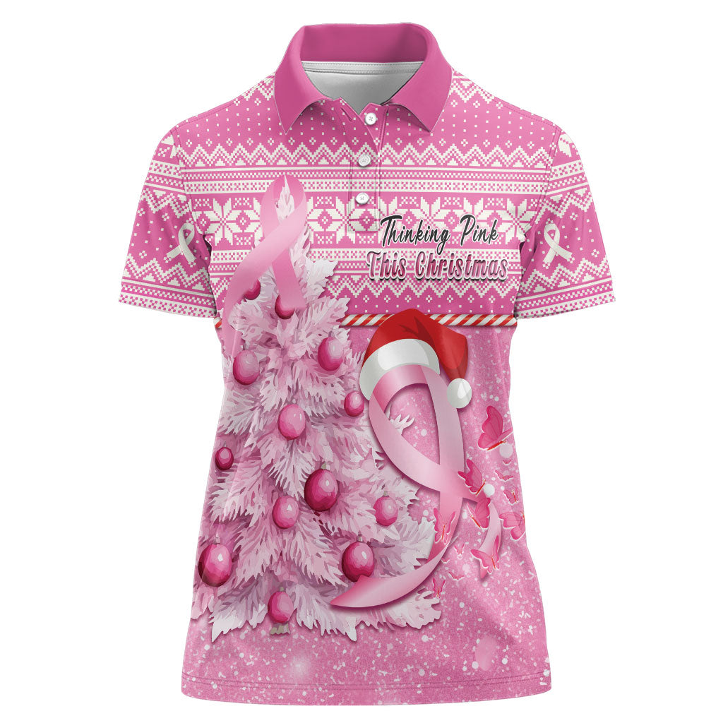 Personalised Australia Breast Cancer Awareness Month Women Polo Shirt Thinking Pink This Christmas