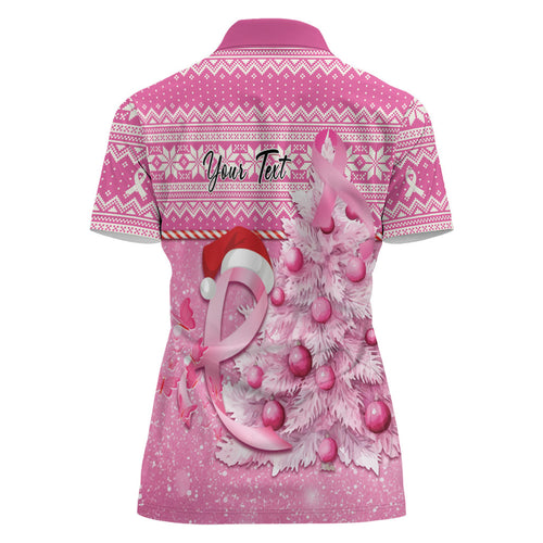 Personalised Australia Breast Cancer Awareness Month Women Polo Shirt Thinking Pink This Christmas