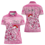 Personalised Australia Breast Cancer Awareness Month Women Polo Shirt Thinking Pink This Christmas