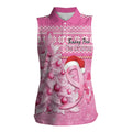 Personalised Australia Breast Cancer Awareness Month Women Sleeveless Polo Shirt Thinking Pink This Christmas