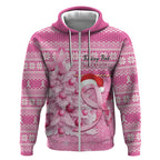 Personalised Australia Breast Cancer Awareness Month Zip Hoodie Thinking Pink This Christmas